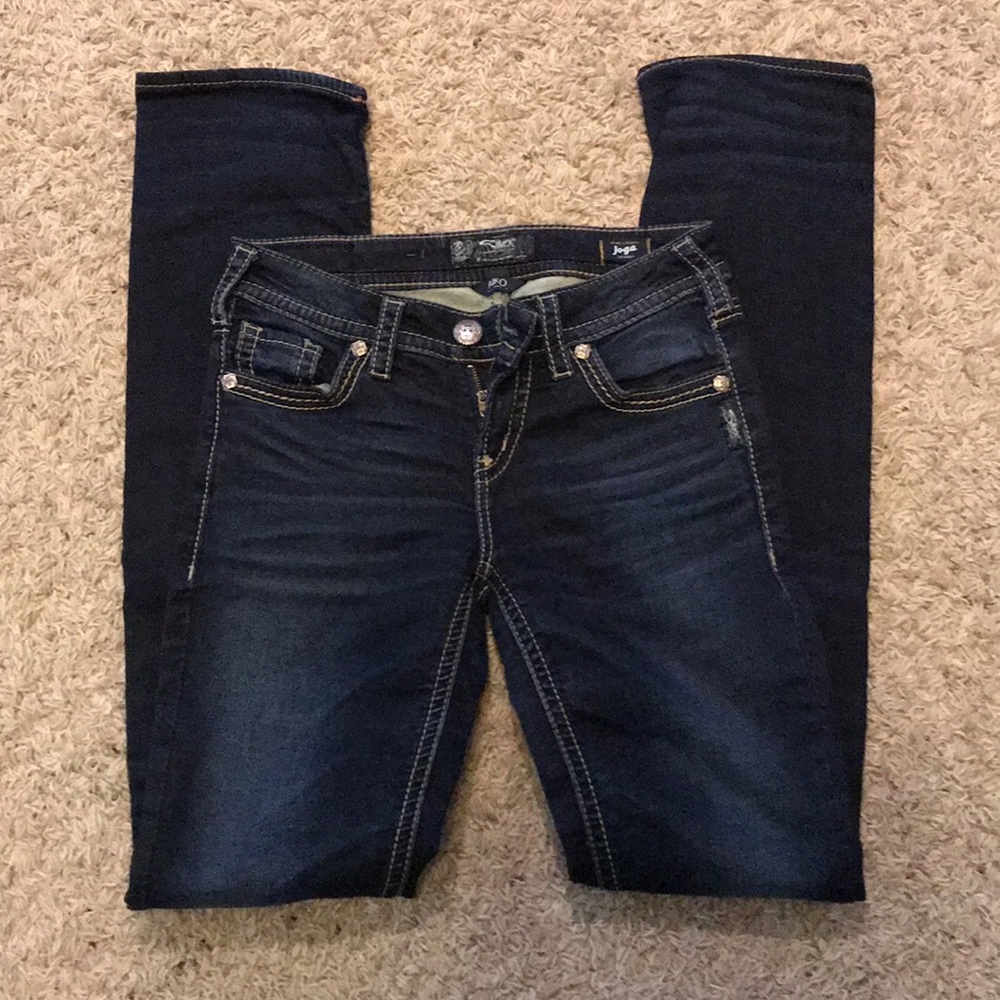 DONATING SOON!!  Silver jeans.